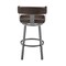 Armen Living Lorin 30" Bar Height Swivel Bar Stool in Java Finish and Chocolate Faux Leather LCLRBAJVCHO30 - alternate 2
